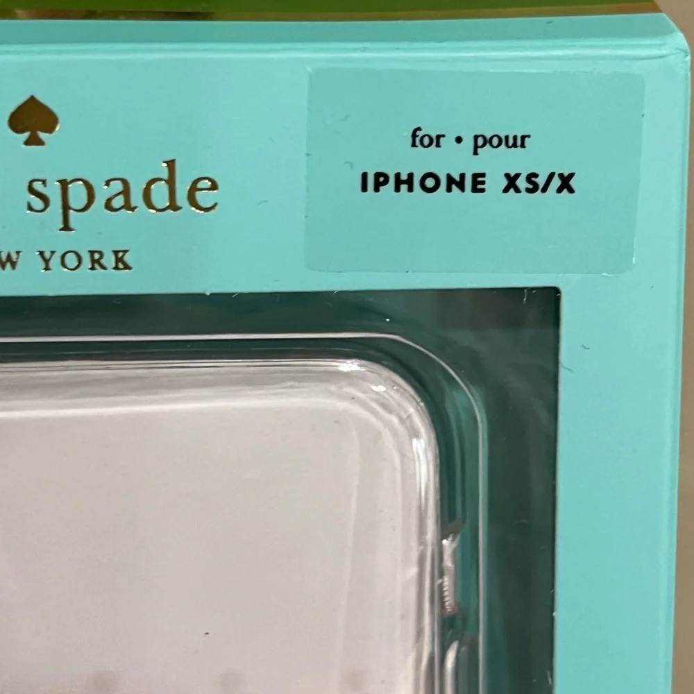 kate spade iPhone Case with Coral Pink & Teal Dot Accents, for iPhone Xs/X, new!